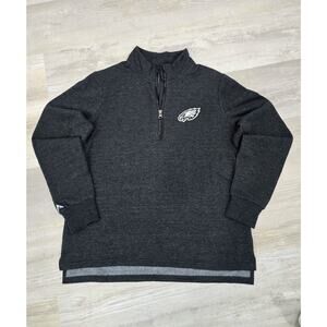 Philadelphia Eagles Logo Half Zip Charcoal Gray Pullover Antigua Women's L